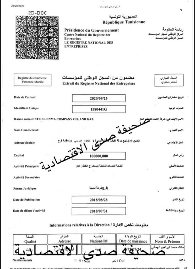 في تحدي صريح لديوان المحاسبة وبالأدلة..."مالك الهمالي بعيو" يدير الإنماء للنفط والغاز وشركة الاستثمارات لافيكو بتونس