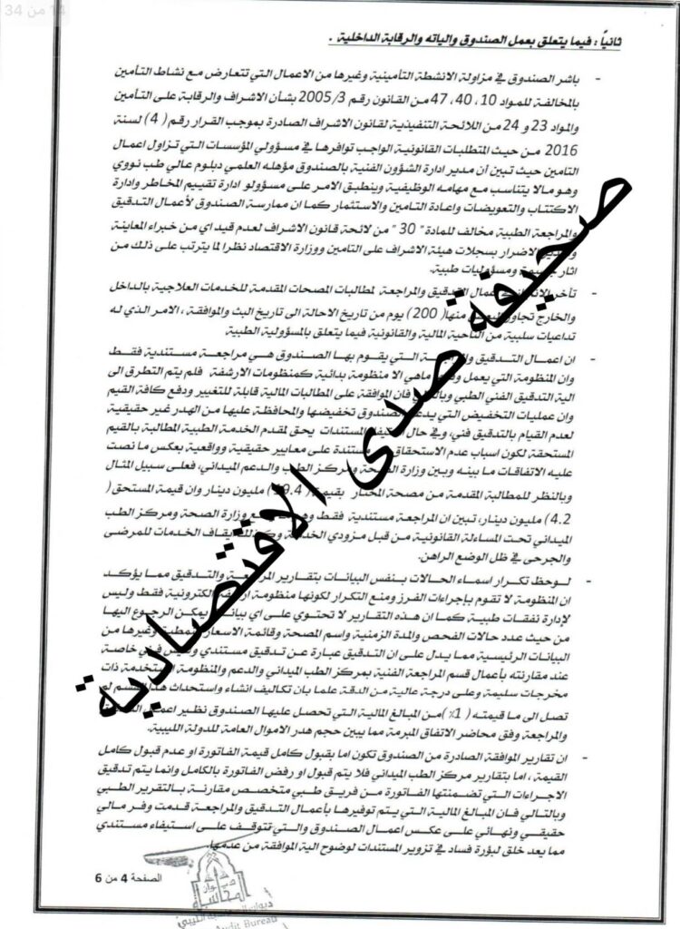 حصري لصدى: بسبب فسادهم وتسبب بكوارث بصندوق التأمين الصحي ... ديوان المحاسبة يحيل قائمة على رأسها "السراج" و الأزهر كشير وطلال عجاج إلى النائب العام