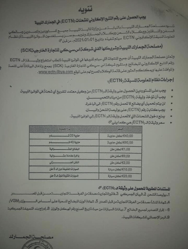 الجمارك تعلن عن تنفيذ برنامج المعلومة المسبقة بداية يناير 2021