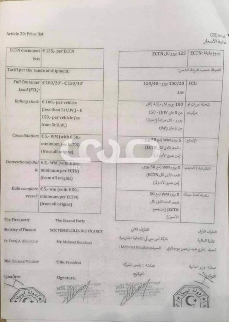 خاص.. بالوثائق: صدى تنفرد بنشر تفاصيل العقد المبرم بين بومطاري والشركة التركية وتعديله ... مع الكشف عن مخالفات كبيرة وتحقيقات الديوان