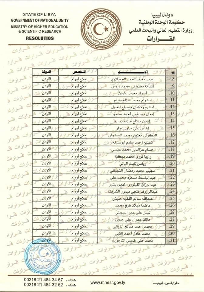 وزارة التعليم العالي توفد عدداً من أصحاب التخصصات النادرة إلى دولة روسيا