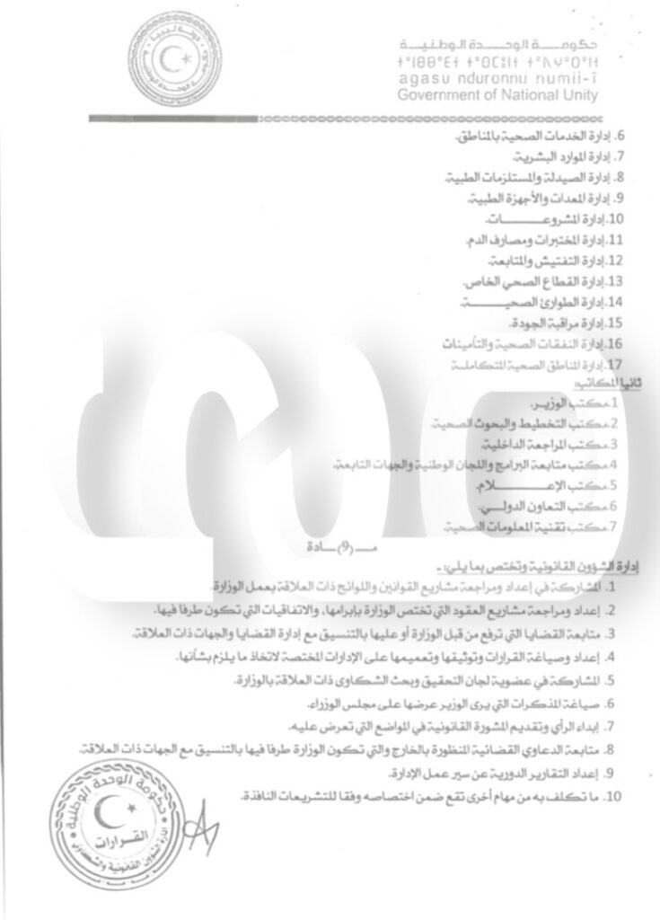 خاص: بالأوراق .. بصلاحيات أكبر للوزير حكومة الوحدة الوطنية تعتمد الهيكل التنظيمي لوزارة الصحة وجهازها الإداري