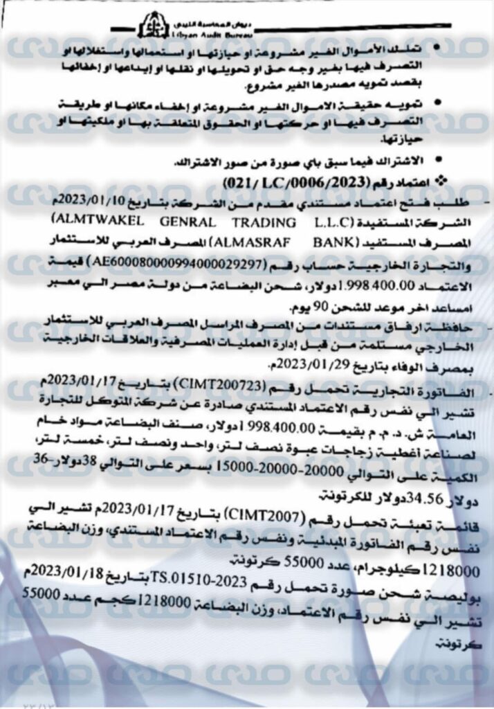 خاص..من ضمنها شبهات فساد وغسيل أموال.. مخالفات يكشفها ديوان المحاسبة بمصرف الوفاء ويحيلها إلى النيابة