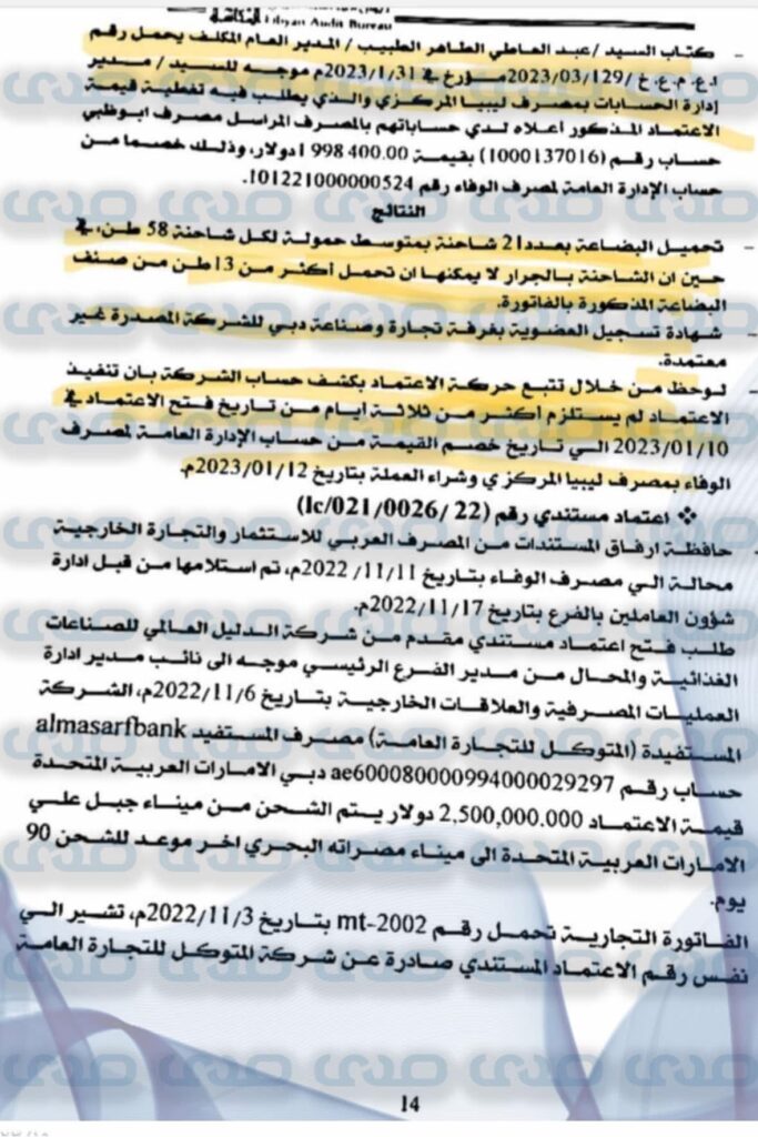 خاص..من ضمنها شبهات فساد وغسيل أموال.. مخالفات يكشفها ديوان المحاسبة بمصرف الوفاء ويحيلها إلى النيابة