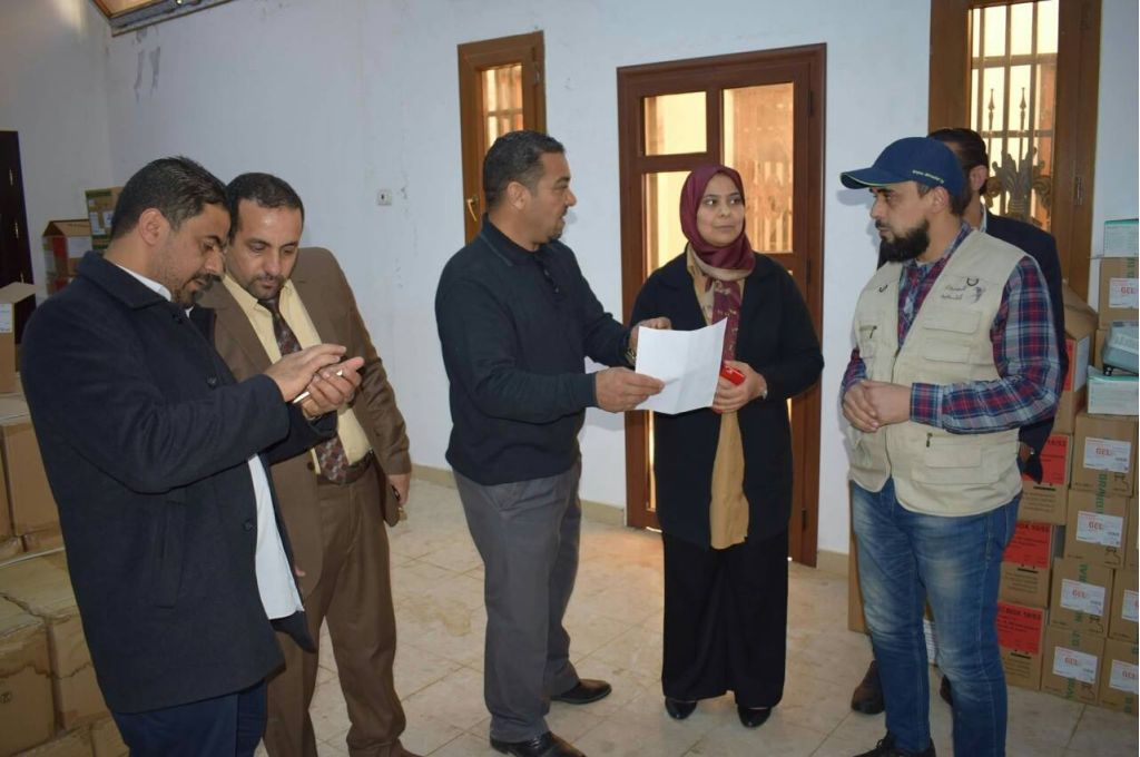 شحنة مساعدات طبية من شركة المدار الجديد تصل إلى بلدية سرت