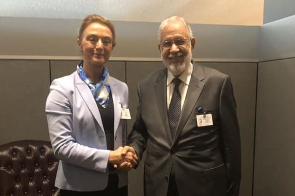 سيالة يناقش مع المفوض السامي لشؤون اللاجئين وضع المهاجرين وامكانية اعادتهم الى اوطانهم