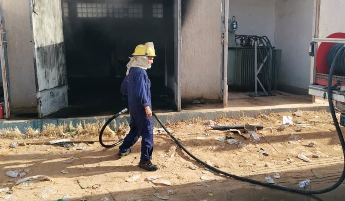 العامة للكهرباء تعلن نشوب حريق بإحدى محطات التوزيع في منطقة السراج