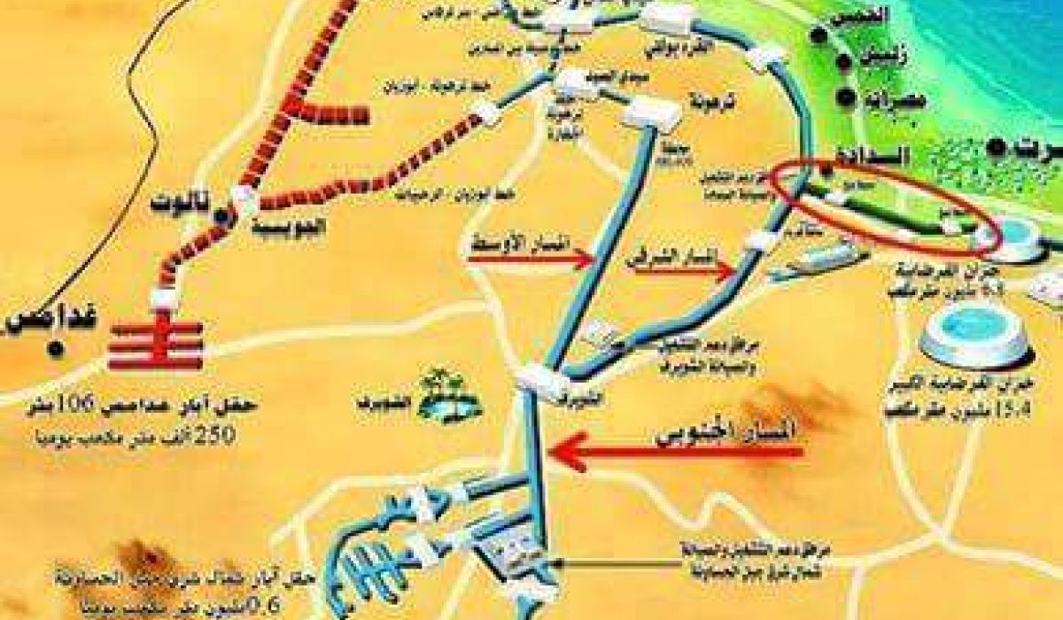 عودة مياه النهر الصناعي إلي غريان وبعض مدن الجبل