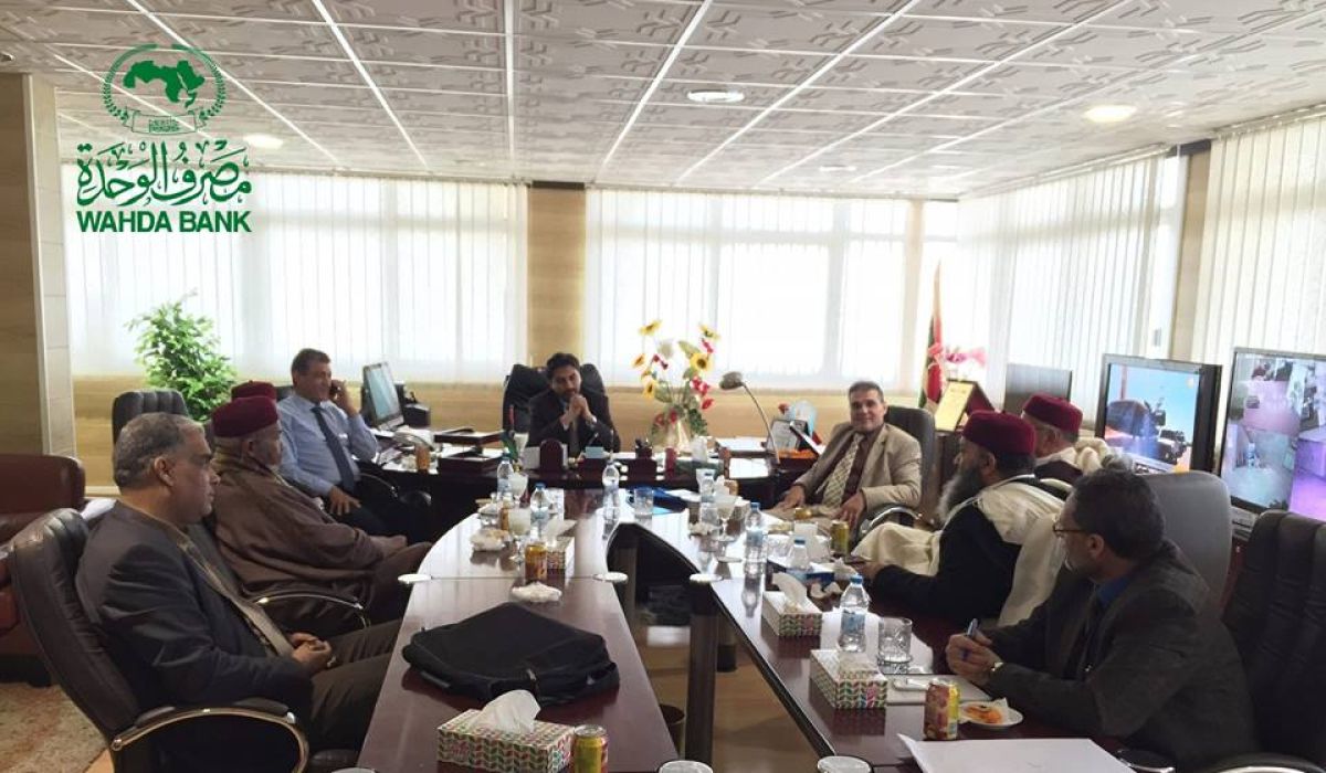 اجتماع لمصرف الوحدة وملف تفعيل الخدمات الالكترونية بفرع جالو محوره