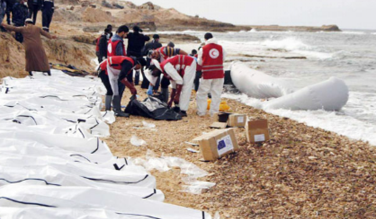 الهلال الأحمر الليبي ينتشل جثث 22 مهاجرا غرقوا قابلة سواحل زوارة
