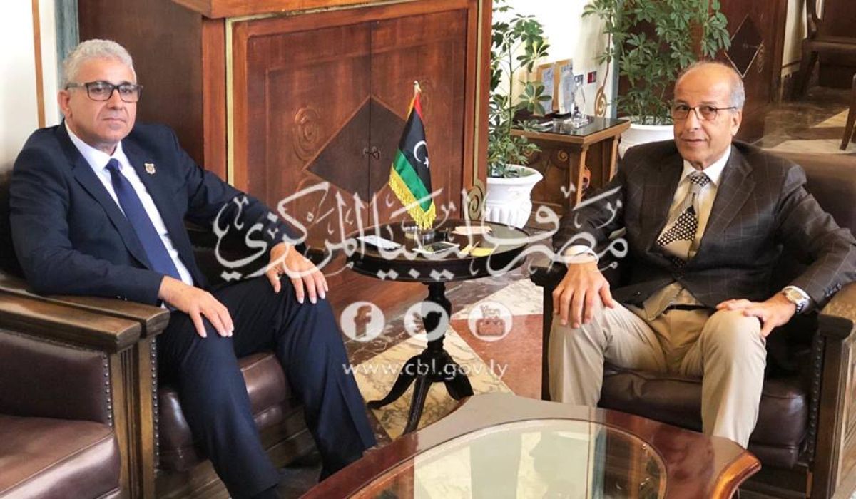 الكبير يجتمع مع باشاغا ويبدي استعداد المركزي لدعم وزارة الداخلية
