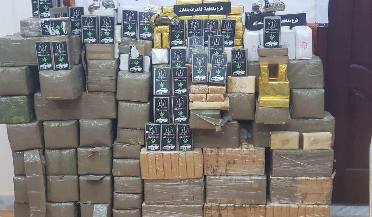 مكافحة المخدرات بنغازي تضبط كميات كبيرة من المواد المخدرة تقدر قيمتها 19 مليون دينار