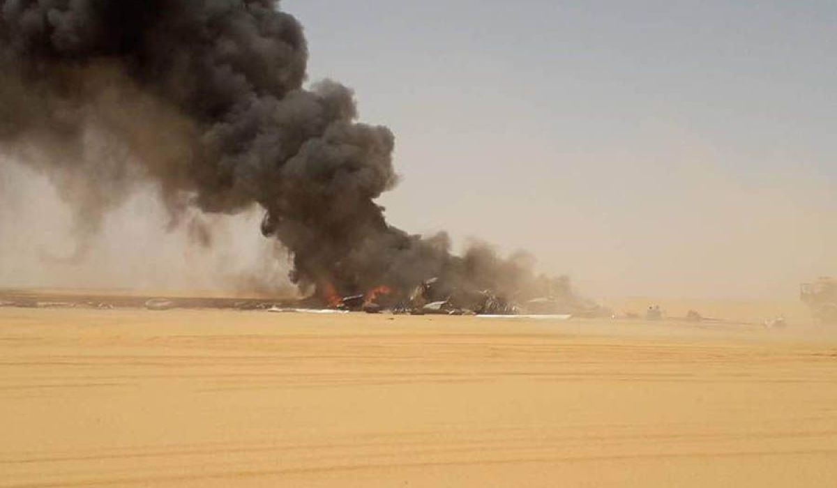 الوطنية للنفط توضح تفاصيل حادثة سقوط طائرة شحن مستأجرة تابعة لشركة أكاكوس النفطية