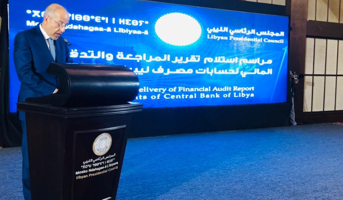 كلمة هامة لمحافظ مصرف ليبيا المركزي خلال مراسم تسليم تقرير ديلويت