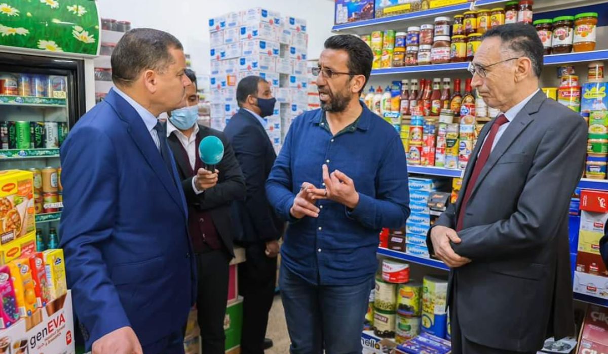 "الدبيبة" يزور سوق بيع المواد الغذائية بالجملة الكريمية