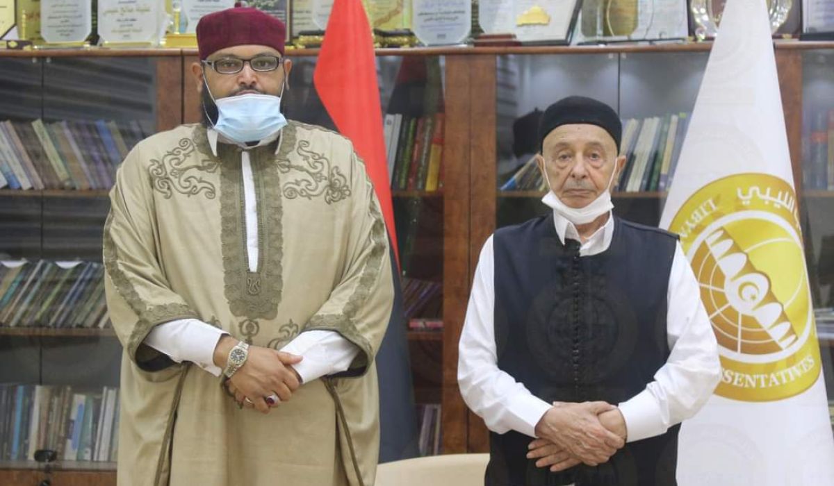 عقيلة صالح يعقد اجتماعاً مع رئيس الهيئة العامة للأوقاف والشؤون الإسلامية