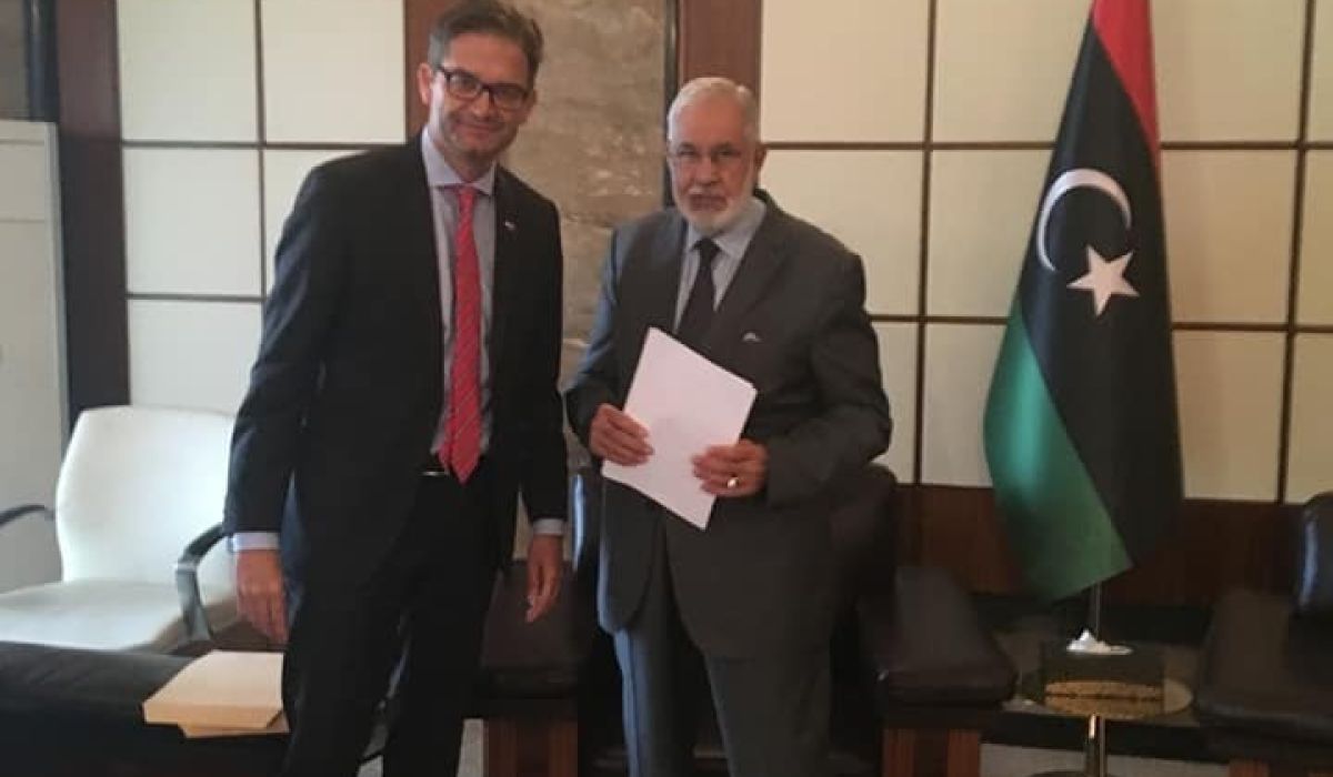 الخارجية في مراسم أستقبال السفير الألماني الجديد بليبيا
