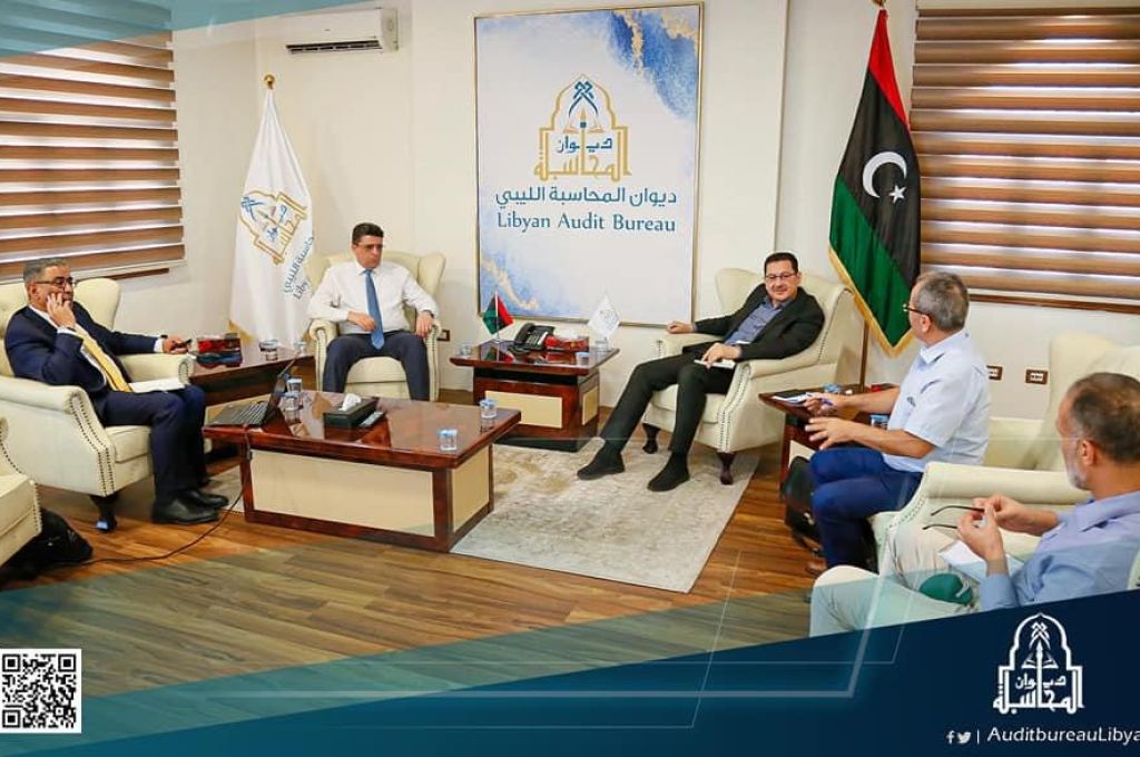 "شكشك" يناقش مع فريق إدارة برنامج إدارة المال العام في ليبيا الأعمال المنجزة حسب اتفاقية التعاون المبرمة مع الديوان
