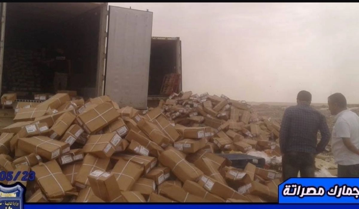 جمارك مصراتة تتلف حاويتي لحوم منتهية الصلاحية و غير مطابقة للمواصفات