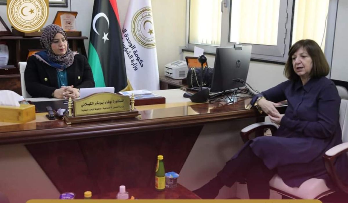 خلال اجتماعها مع سفيرة فرنسا لدى ليبيا "الكيلاني" : بصدد إنشاء مركز لتأهيل وإعادة تأهيل المعاقين بالمنطقة الجنوبية
