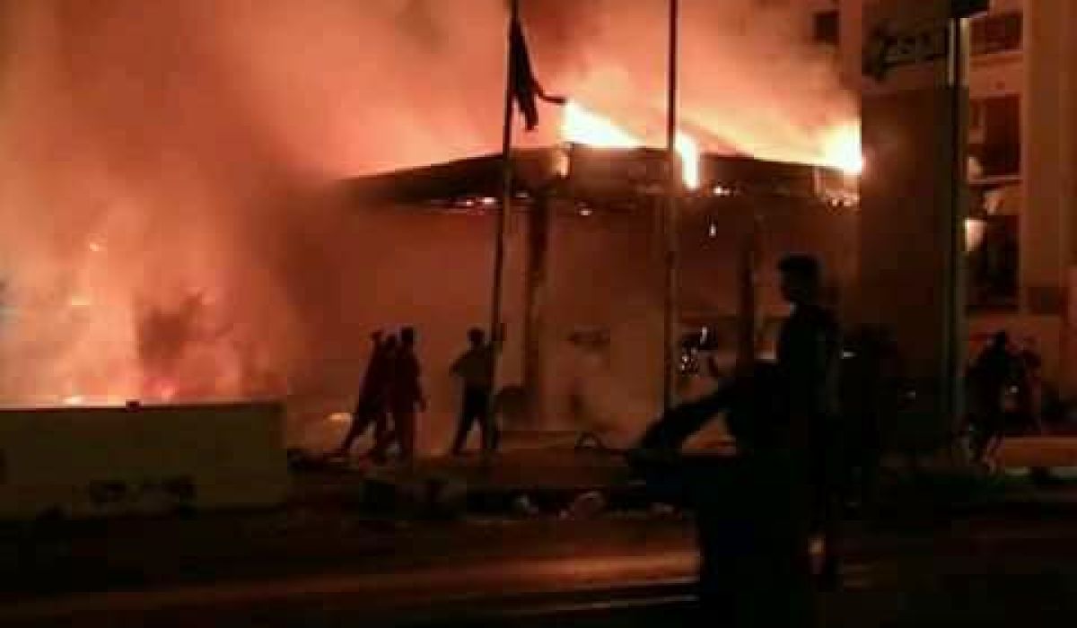 خسائر مادية جسيمة بعد حريق بمحطة وقود المنصورة