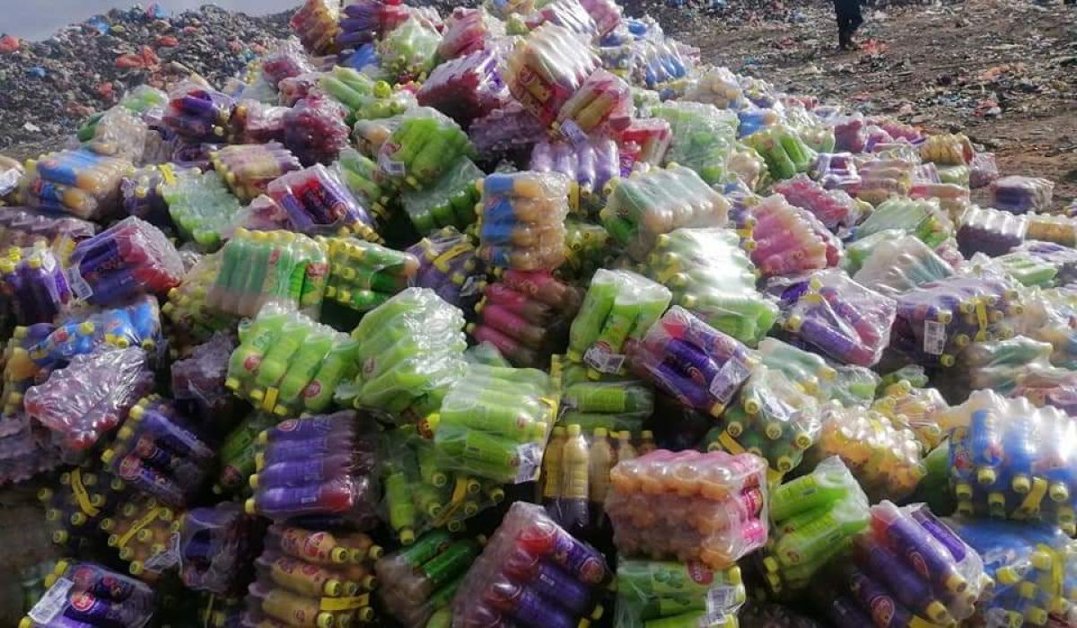 إعدام 2592 صندوق من عصير برافو