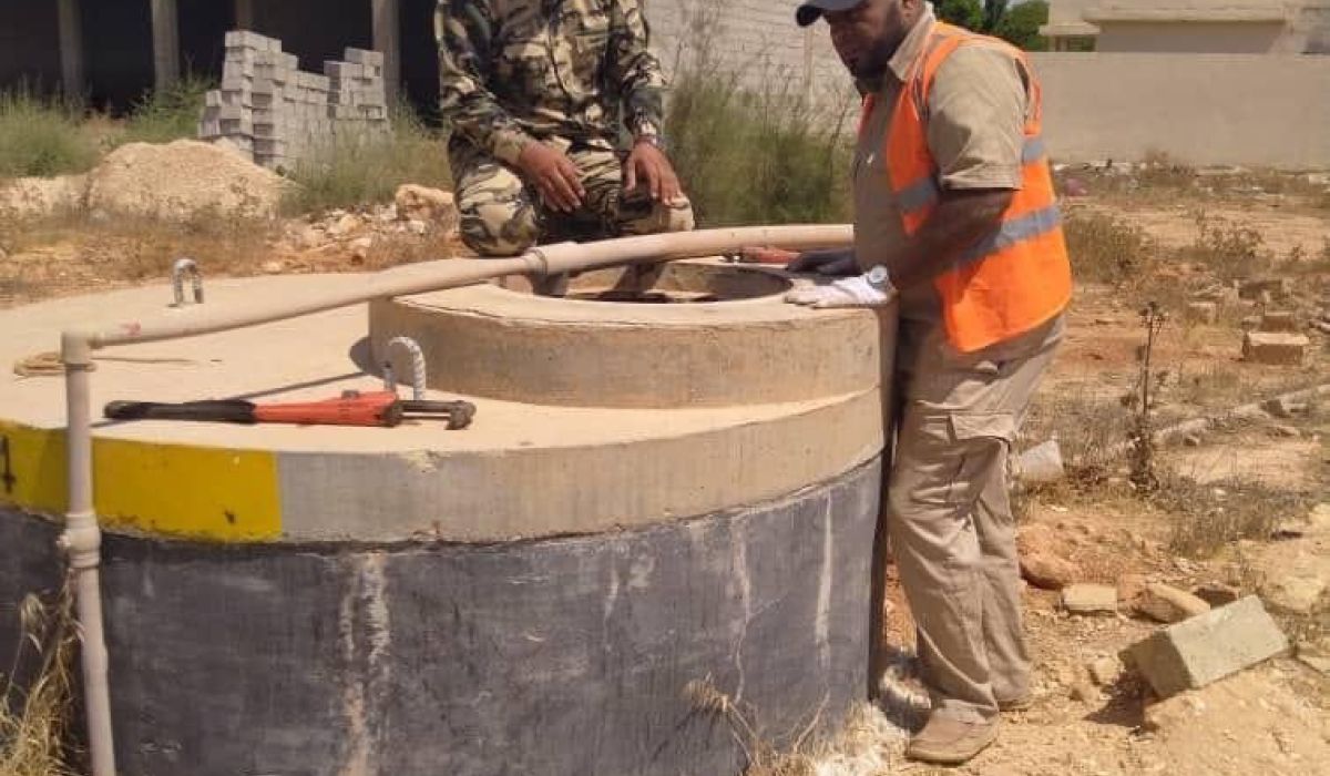 استمرار أعمال إزالة التعديات على الخط الفرعي لجهاز النهر الصناعي بمدنية بنغازي