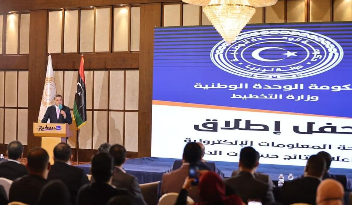 الدبيبة يشارك في حدث إطلاق لوحة المعلومات الإلكترونية لمشروعات التنمية