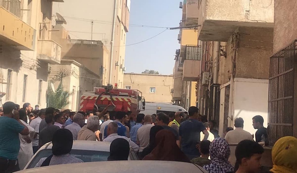 سقوط عمارة سكنية بشارع شوقي بطرابلس