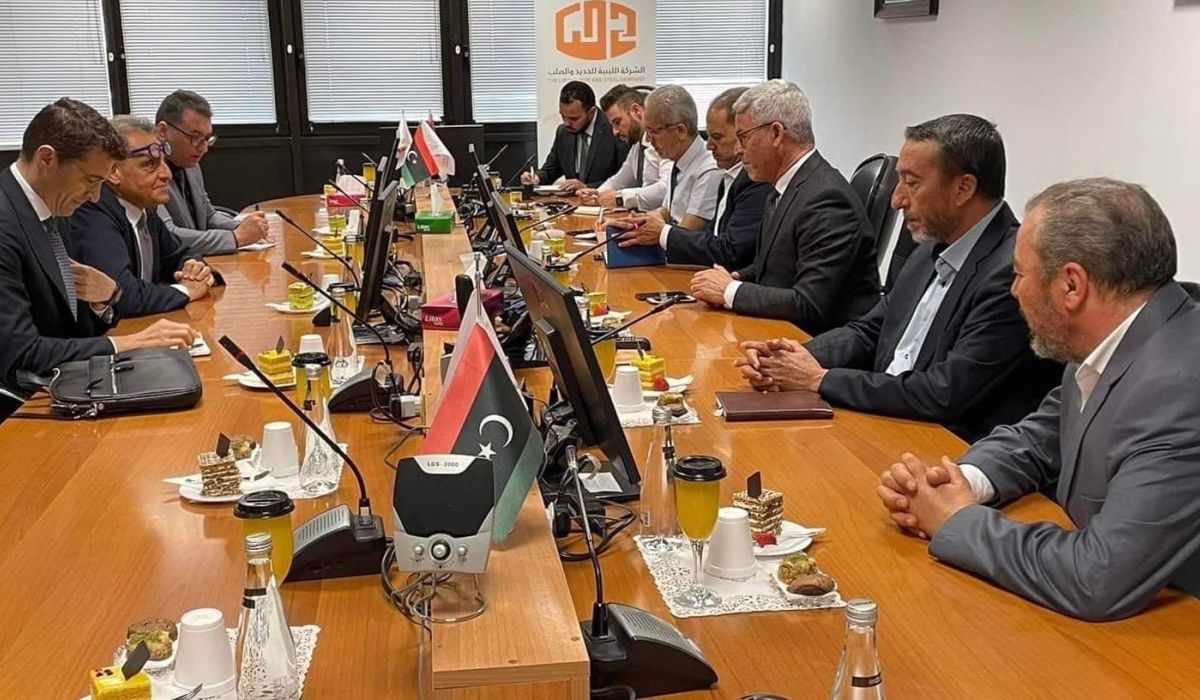 "الليبية للحديد والصلب" تبحث إمكانية تعزيز التعاون مع الجمهورية الإيطالية