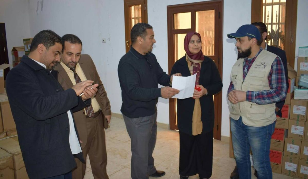 شحنة مساعدات طبية من شركة المدار الجديد تصل إلى بلدية سرت