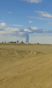 انفجار بأحد خطوط نقل النفط التابعة لشركة الواحة بحوض مرادة