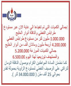 وصول ناقلة اتومان إلى مستودع الزاوية النفطي