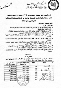 وزارة الاقتصاد بالحكومة المؤقتة تحدد أسعارا خاصة للسلع الأساسية خلال شهر رمضان
