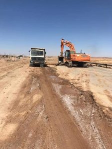 انطلاق أعمال تنفيذ مشروع صيانة انجراف الطريق الرابط بين براك وبرقن