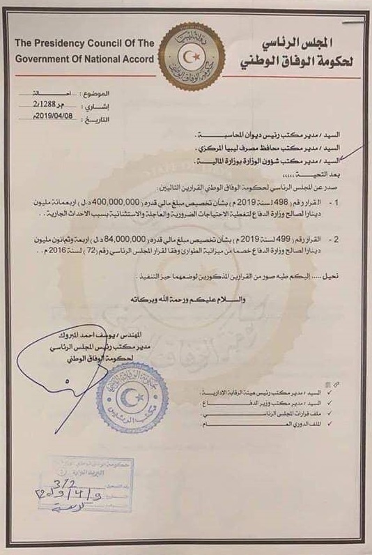 الرئاسي يخصص 40 مليون دينار لصالح وزارة الدفاع ويصرف مكافئة مالية بقيمة 3000 دينار لقواته