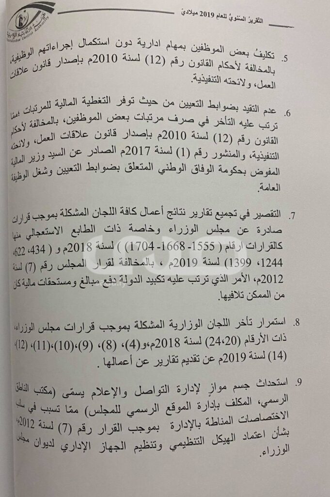 حصري لصدى: تقرير الرقابة الإدارية 2019 يكشف عن مخالفات كبيرة و إهدار جديد للمال العام من قبل "الرئاسي"