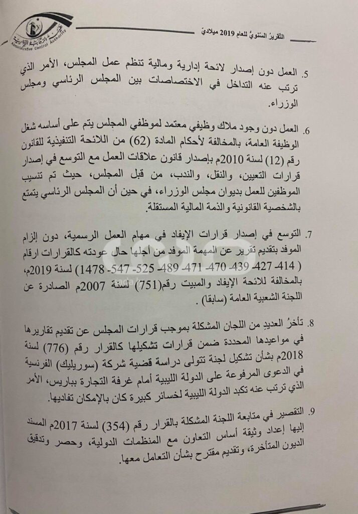 حصري لصدى: تقرير الرقابة الإدارية 2019 يكشف عن مخالفات كبيرة و إهدار جديد للمال العام من قبل "الرئاسي"
