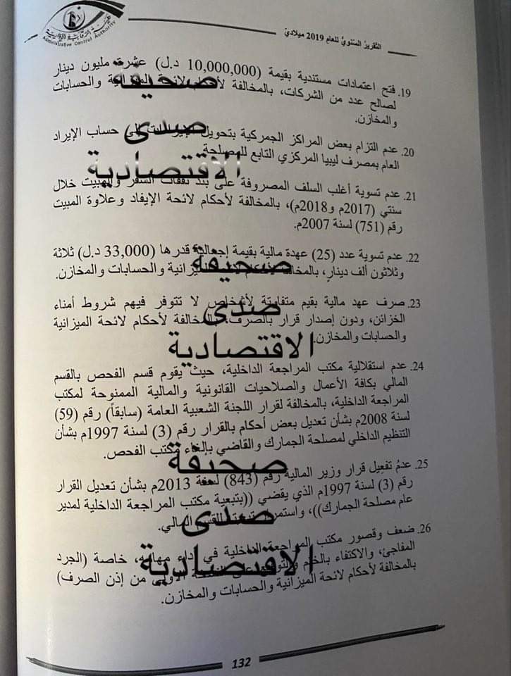 عُهد مالية واعتمادات بالملايين... الرقابة تكشف حجم التجاوزات بوزارة المالية خلال 2019