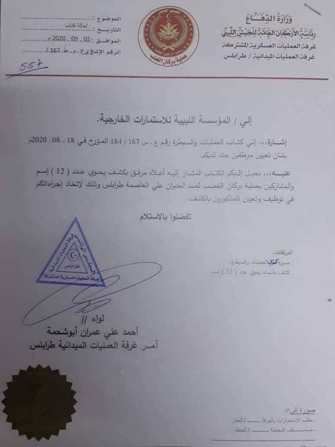 خاص: المشاركين بعملية بركان الغضب يطالبون الشركة الليبية للاستثمارات تعيينهم كموظفين ... وهذه أبرز التفاصيل