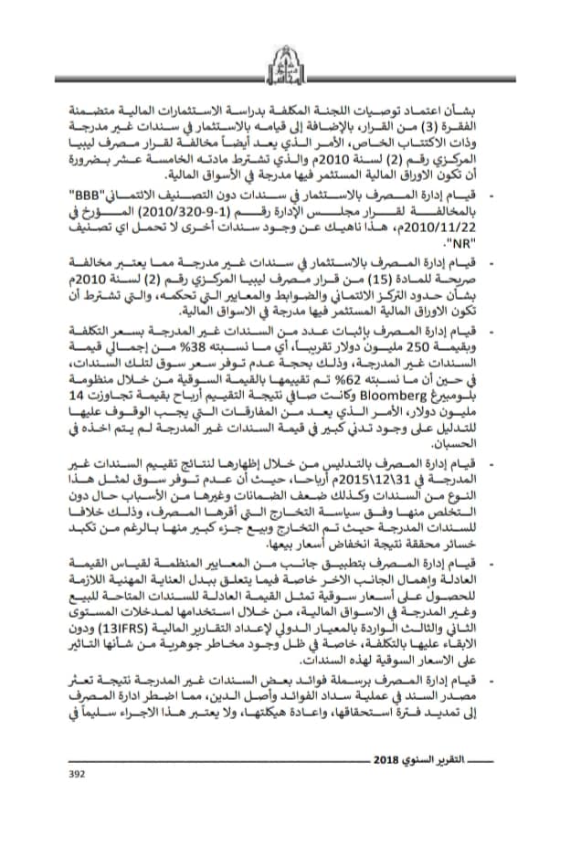 من ضمنها قيام مديره العام بشراء سندات تجاوزت مليار دولار .. ديوان المحاسبة يكشف عدة مخالفات للمصرف الخارجي