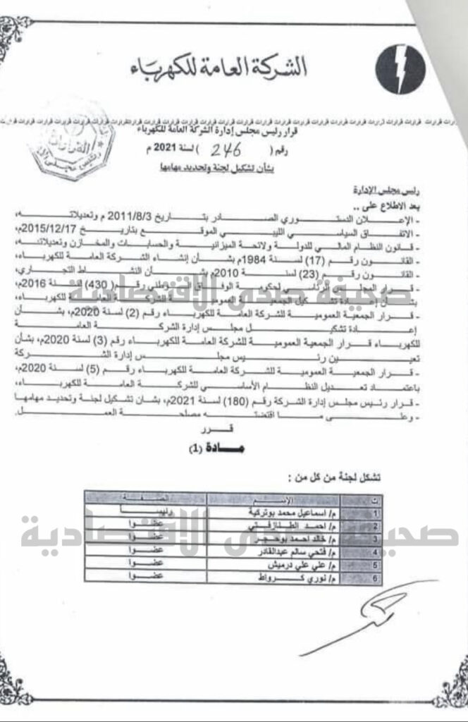 بالوثائق: مجلس إدارة الكهرباء يشكل أربعة لجان بخصوص التعاقد مع الشركات المصرية ..تعرف على التفاصيل