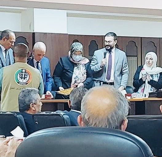 احتفالية بمجمع المحاكم والنيابات بطرابلس بمناسبة افتتاح مكتبة المحكمة