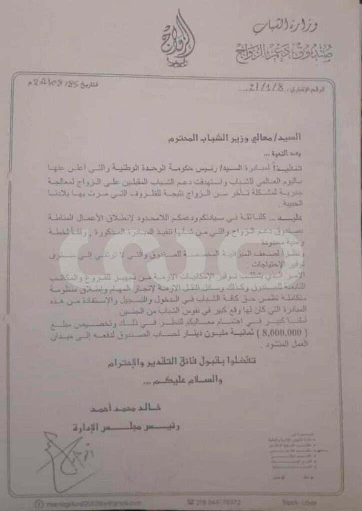 خاص: المنسق السابق لدعم الزواج بسرت يكشف لصدى فساد الصندوق ومجريات إستقالته