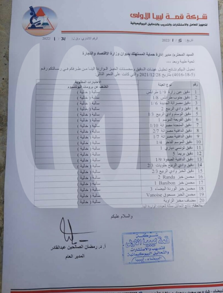 خاص.. بالمستندات والتفاصيل الهامة مكتب إعلام وزارة الاقتصاد يكشف لصدى أن قرار حظر مادة برومات البوتاسيوم صادر من أغسطس 2021