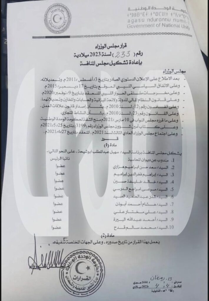 خاص.. الوحدة الوطنية تعيد تشكيل مجلس المنافسة برئاسة "أبو شيحة"