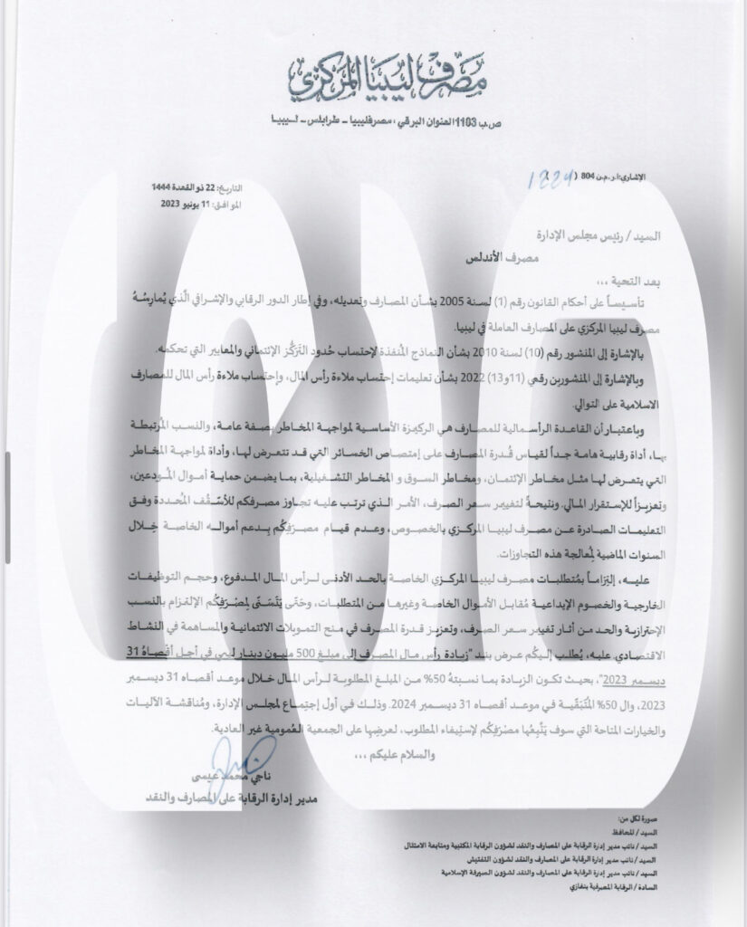 خاص.. المركزي للأندلس: في موعد أقصاه 31 ديسمبر يجب رفع رأس المال إلى 500 مليون