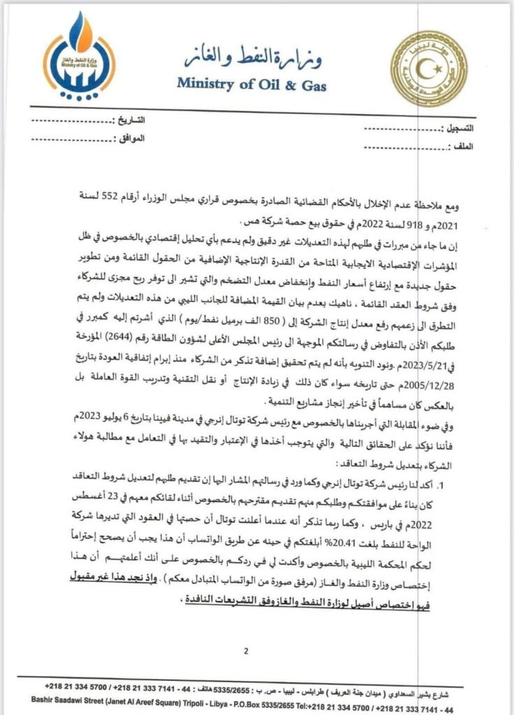 خاص.. "عون" يراسل بن قدارة بشأن طلب الشركاء زيادة صافي هامش الربح في الحقول