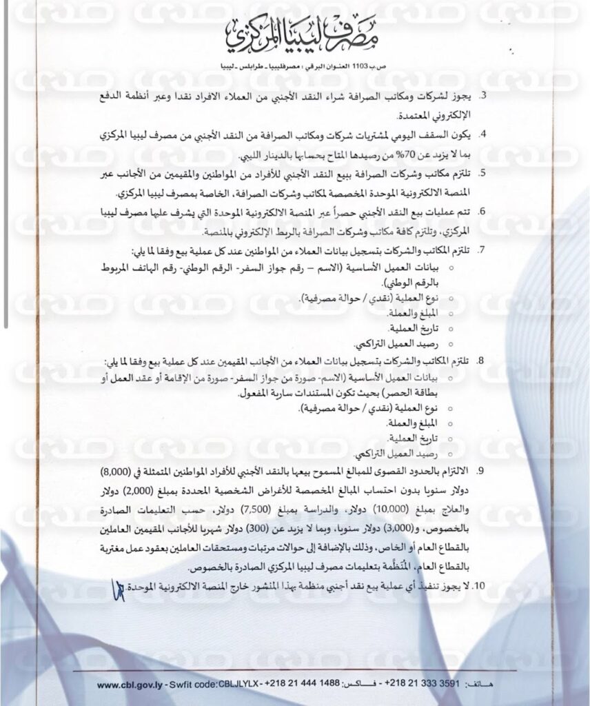 خاص.. المركزي يعمم آلية عمل شركات الصرفة بهامش ربح 4‎%‎ للنقدي والصك والحوالة 2.5‎%‎ .. مع رفع سقف منح الدولار