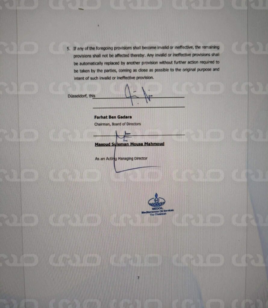 خاص..عقد مبرم بين رئيس السابق والحالي لمؤسسة النفط يكشف امتيازات “مسعود سليمان”راتب باليورو وزيادات سنوية وصلاحيات واسعة